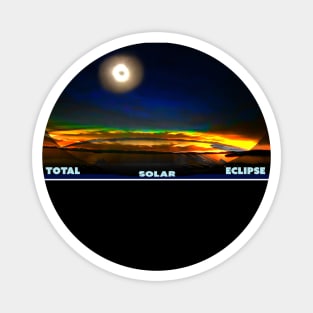 Total Solar Eclipse New England Lake Adirondack Mountains New York Magnet